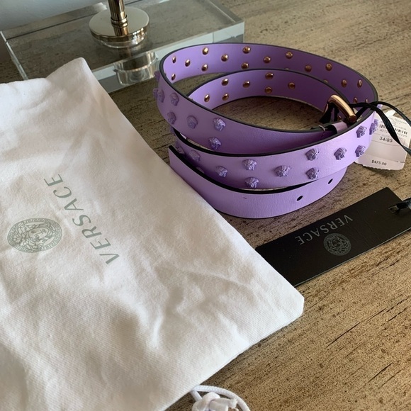 VERSACE Medusa Allover Stud Belt